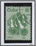 Stamps Cuba -  Flores: Tabaco