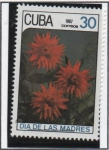 Stamps Cuba -  Dalias y Rosas