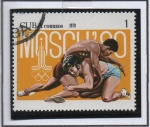 Stamps Cuba -  Juegos Olímpicos d' Moscú: Lucha