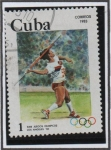 Sellos de America - Cuba -  Juegos Olimpicos los Angeles: Jabalina