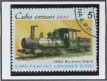 Stamps Cuba -  EXPO Filat. Londres'2000: Baldwin 0-6-0 1882