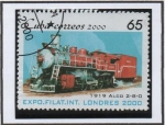 Stamps Cuba -  EXPO Filat. Londres'2000: Alco2-8-0 1919