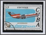 Stamps Cuba -  50 Aniv. d' l' Aerolíneas Cubanas: LlyshinII-14