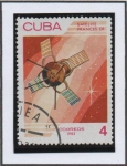 Stamps Cuba -  Dia d' Cosmonauta:  Satélite Frances D1