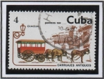 Stamps Cuba -  Carruajes Antiguos: Guagua