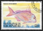 Stamps Guinea -  Peces = Goldenhead Porgy (Pagrus ehrenbergi)