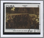 Sellos de America - Cuba -  Obras d' Arte d' museo Nacional: Procesion d' Lules Breton