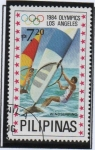 Stamps Cuba -  Juegos Olímpicos d' Verano (Los Ángeles): Windsurt