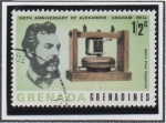 Stamps Grenada -  Alexander Graham Bell y Teléfono: Telefono puño