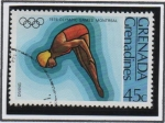 Sellos de America - Granada -  Juegos Olímpicos d' Montreal: Natación