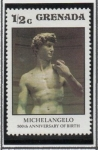 Stamps Grenada -  Michelangelo: Joven