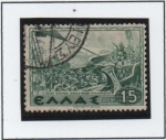 Stamps Greece -  Leo III victoria sobre l' Arabes