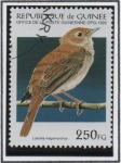 Stamps Guinea -  Aves: Luscinia megarhynchos