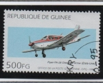 Stamps Guinea -  Aviones: Piper Pa-28-180 R