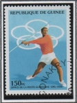 Stamps Guinea -  Juegos Olimpicos d' Atlanta: Jabalina