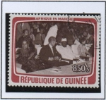 Stamps Guinea -  Visita d' Pres. Valery Giscard : Con sus Mujeres