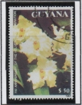 Stamps Guyana -  Orquídeas:  Odontoglossum crispum