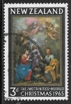 Sellos de Oceania - Nueva Zelanda -  Navidad 1965 - Las Dos Trinidades por Murillo