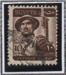 Sellos de Africa - Egipto -  Soldado