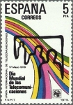 Stamps Spain -  ESPAÑA 1979 2522 Sello Nuevo Dia Mundial de la Telecomunicaciones Telecomunicacion Universal