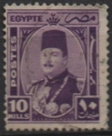 Sellos de Africa - Egipto -  Rey Farouk