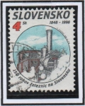 Sellos de Europa - Eslovaquia -  150 Aniv.d' Ferrocarril en Eslovaquia