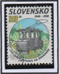 Stamps Slovakia -  150 Aniv.d' Ferrocarril en Eslovaquia