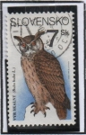 Stamps Slovakia -  Rapaces: Búho búho