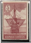 Stamps Spain -  Descubrimiento d' América: Nao Sata maría