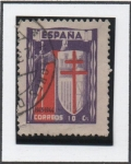 Stamps Spain -  Cruz d' Lorena