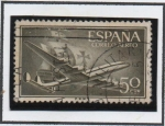 Stamps Spain -  Super Constelación y Nao Santa María