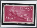 Stamps Spain -  Super Constelación y Nao Santa María