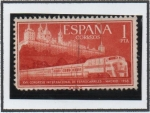 Stamps Spain -  Talgo y Monasterio d' San Lorenzo