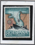 Stamps Spain -  XXV Aniversario d' Alzamiento Nacional: Paso d' Estrecho