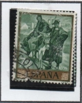 Stamps Spain -  Tipos Manchegos