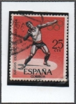 Stamps Spain -  Juegos Olímpicos d' Tokio: Lanzamiento d' Peso