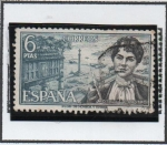 Stamps Spain -  Rosalia d' Castro