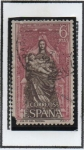 Stamps Spain -  Monasterio d' Santa Maria d' Parral: Virgen y el Niño
