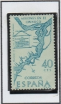 Stamps Spain -  Plano d' l' misiones d' Orinoco