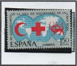 Stamps Spain -  L aniv. d' l' Liga d' Sociedades d' l' Cruz Roja