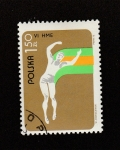 Stamps : Europe : Poland :  61 xampeonatos de gimnasia en interior