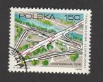 Stamps : Europe : Poland :  Inauguración del intercambiador de laautopista Lezienski