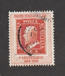 Stamps Italy -  100 Aniv. del sello de Sicilia