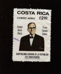 Stamps : America : Costa_Rica :  Amadeo Quirós Blanco, primer contador de la república