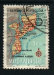 Sellos de Europa - Portugal -  Colonia de Mozambique- Mapa