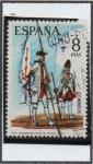 Stamps Spain -  Abanderado d' Regimiento d' Zamora