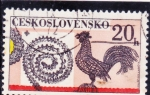 Sellos de Europa - Checoslovaquia -  gallo de alambre