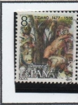 Stamps Spain -  Tiziano Vacelio y la Bacanal