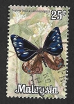 Sellos del Mundo : Asia : Malaysia : 66 - Mariposa