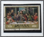 Stamps Spain -  Dia Mundial d' Sello, Juan d' Juanes:  Santa Cena